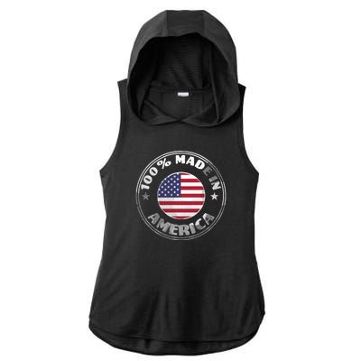 100% Made In America Ladies PosiCharge Tri-Blend Wicking Draft Hoodie Tank