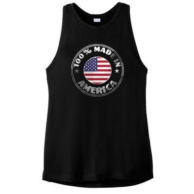 100% Made In America Ladies PosiCharge Tri-Blend Wicking Tank