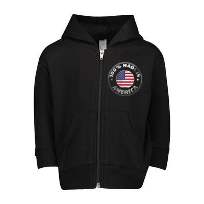 100% Made In America Toddler Zip Fleece Hoodie