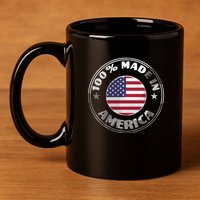 100% Made In America 11oz C Handle Ceramic Mug