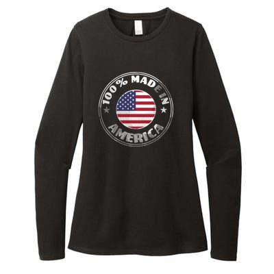 100% Made In America Womens CVC Long Sleeve Shirt