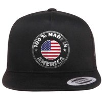 100% Made In America Flat Bill Trucker Hat