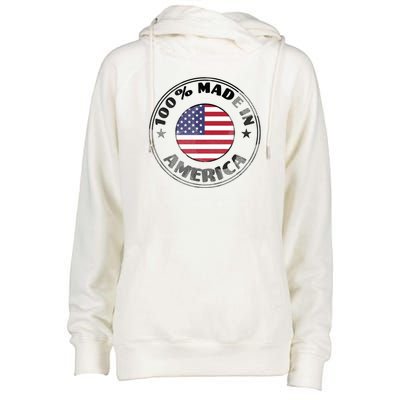 100% Made In America Womens Funnel Neck Pullover Hood