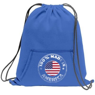 100% Made In America Sweatshirt Cinch Pack Bag