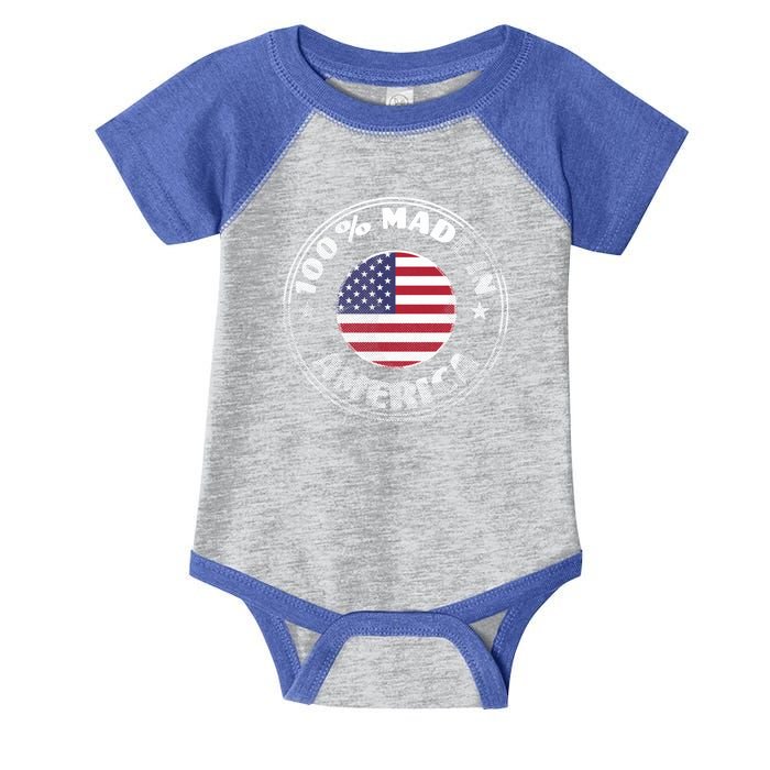 100% Made In America Infant Baby Jersey Bodysuit