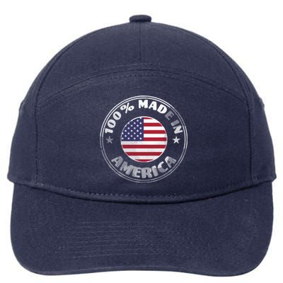 100% Made In America 7-Panel Snapback Hat