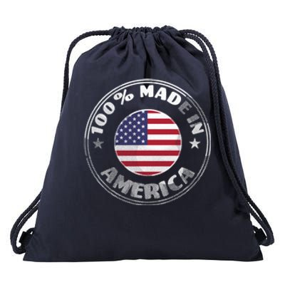 100% Made In America Drawstring Bag