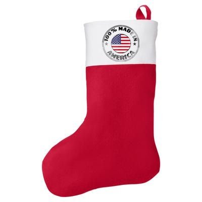 100% Made In America Felt Holiday Christmas Stocking