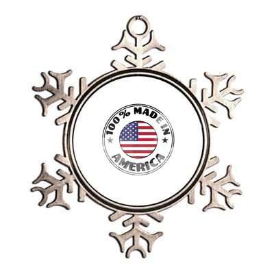 100% Made In America Metallic Star Ornament