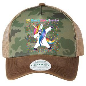 100 Magical Days of Learning Dabbing Unicorn Legacy Tie Dye Trucker Hat