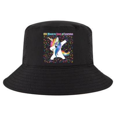100 Magical Days of Learning Dabbing Unicorn Cool Comfort Performance Bucket Hat