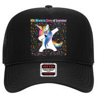 100 Magical Days of Learning Dabbing Unicorn High Crown Mesh Back Trucker Hat