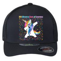 100 Magical Days of Learning Dabbing Unicorn Flexfit Unipanel Trucker Cap