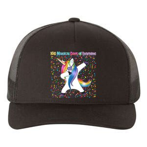 100 Magical Days of Learning Dabbing Unicorn Yupoong Adult 5-Panel Trucker Hat