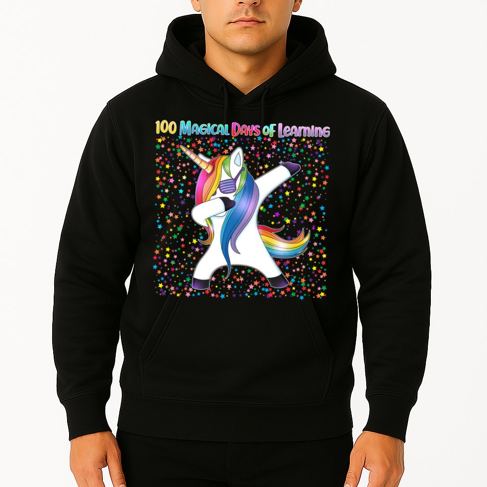 100 Magical Days of Learning Dabbing Unicorn Hoodie