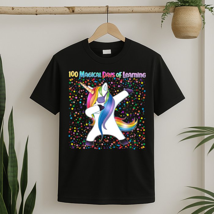 100 Magical Days of Learning Dabbing Unicorn T-Shirt
