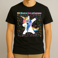 100 Magical Days of Learning Dabbing Unicorn T-Shirt