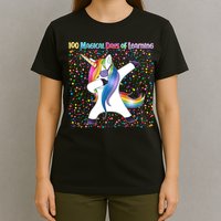 100 Magical Days of Learning Dabbing Unicorn T-Shirt