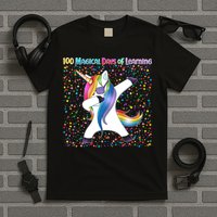 100 Magical Days of Learning Dabbing Unicorn T-Shirt