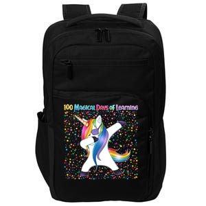 100 Magical Days of Learning Dabbing Unicorn Impact Tech Backpack