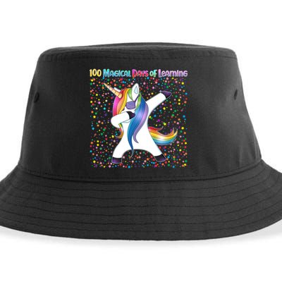 100 Magical Days of Learning Dabbing Unicorn Sustainable Bucket Hat