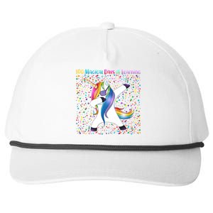 100 Magical Days of Learning Dabbing Unicorn Snapback Five-Panel Rope Hat