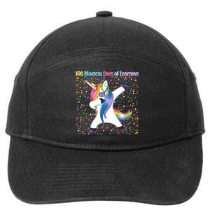 100 Magical Days of Learning Dabbing Unicorn 7-Panel Snapback Hat