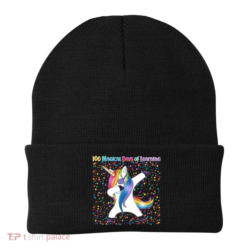 100 Magical Days of Learning Dabbing Unicorn Beanie