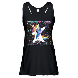 100 Magical Days of Learning Dabbing Unicorn Ladies Essential Flowy Tank