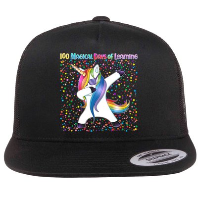 100 Magical Days of Learning Dabbing Unicorn Flatbill Hat