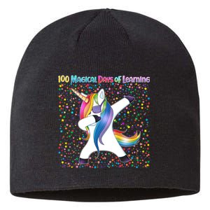 100 Magical Days of Learning Dabbing Unicorn Sustainable Beanie