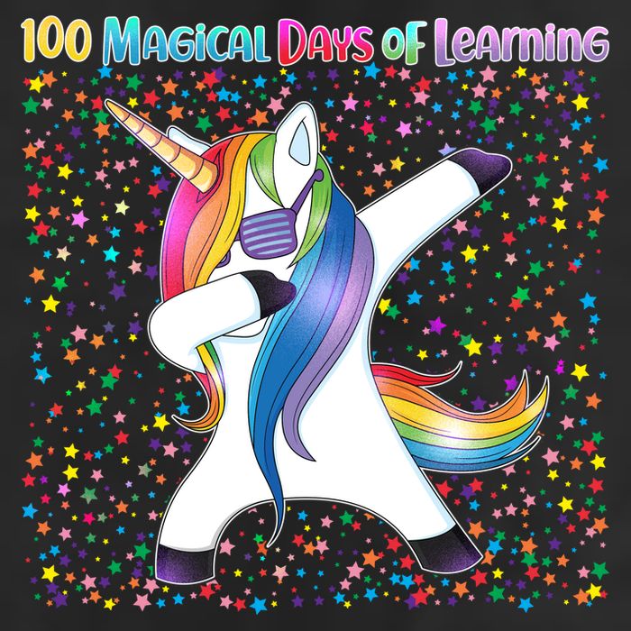 100 Magical Days of Learning Dabbing Unicorn Premium Pullover Hoodie