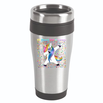 100 Magical Days of Learning Dabbing Unicorn 16oz Travel Tumbler