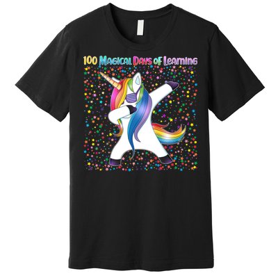 100 Magical Days of Learning Dabbing Unicorn Premium T-Shirt