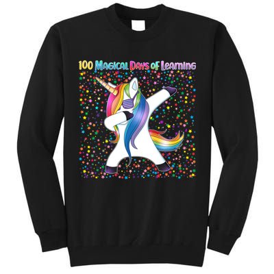 100 Magical Days of Learning Dabbing Unicorn Tall Sweatshirt