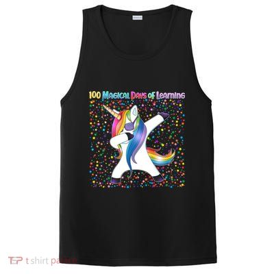 100 Magical Days of Learning Dabbing Unicorn PosiCharge Competitor Tank