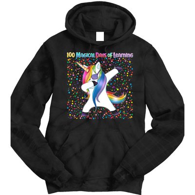 100 Magical Days of Learning Dabbing Unicorn Tie Dye Hoodie