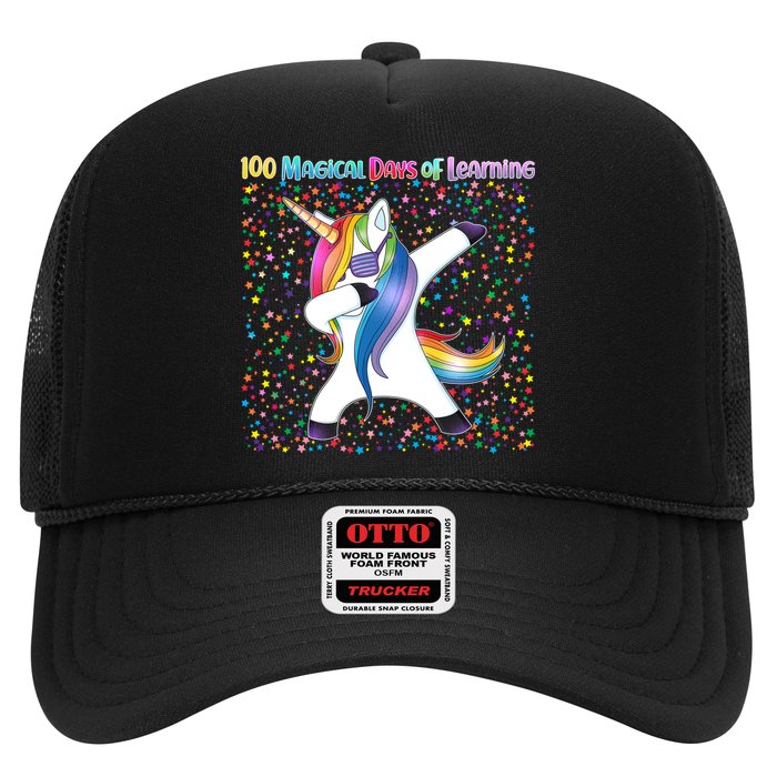 100 Magical Days of Learning Dabbing Unicorn Trucker Hat