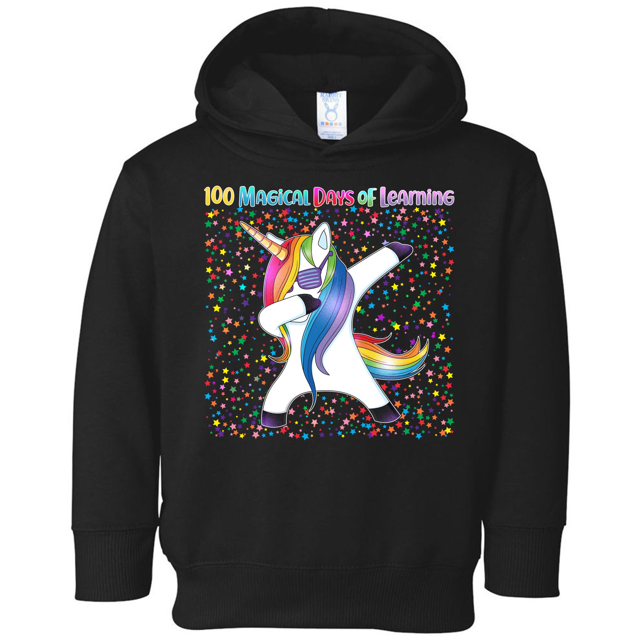 100 Magical Days of Learning Dabbing Unicorn Toddler Hoodie