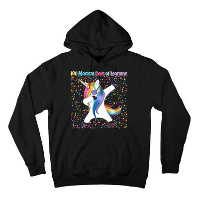 100 Magical Days of Learning Dabbing Unicorn Tall Hoodie