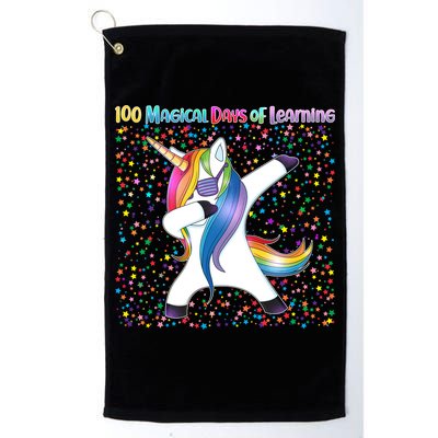 100 Magical Days of Learning Dabbing Unicorn Golf Towel