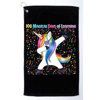100 Magical Days of Learning Dabbing Unicorn Golf Towel