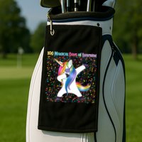 100 Magical Days of Learning Dabbing Unicorn Golf Towel