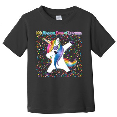100 Magical Days of Learning Dabbing Unicorn Toddler T-Shirt