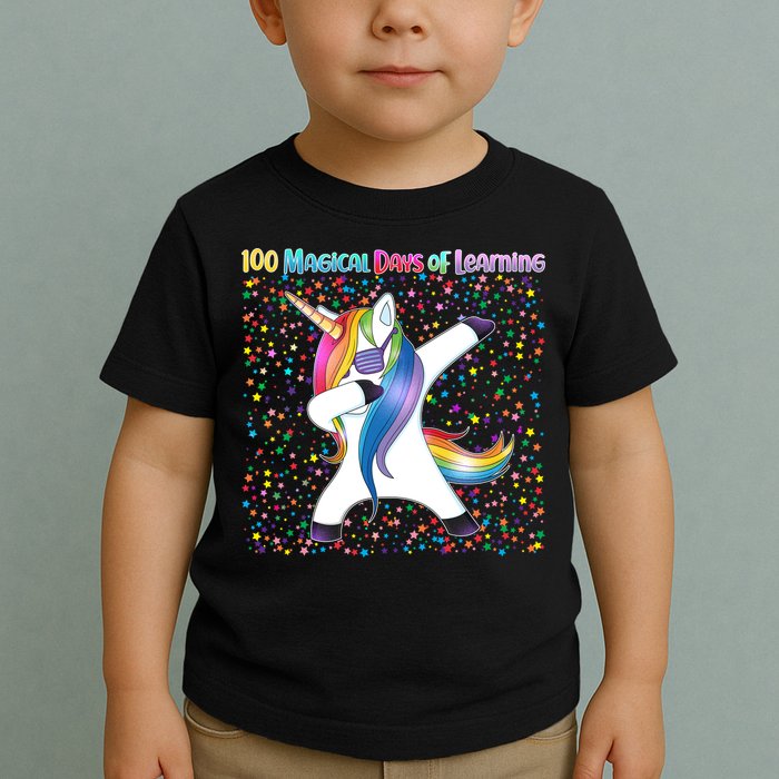 100 Magical Days of Learning Dabbing Unicorn Toddler T-Shirt