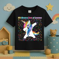 100 Magical Days of Learning Dabbing Unicorn Toddler T-Shirt