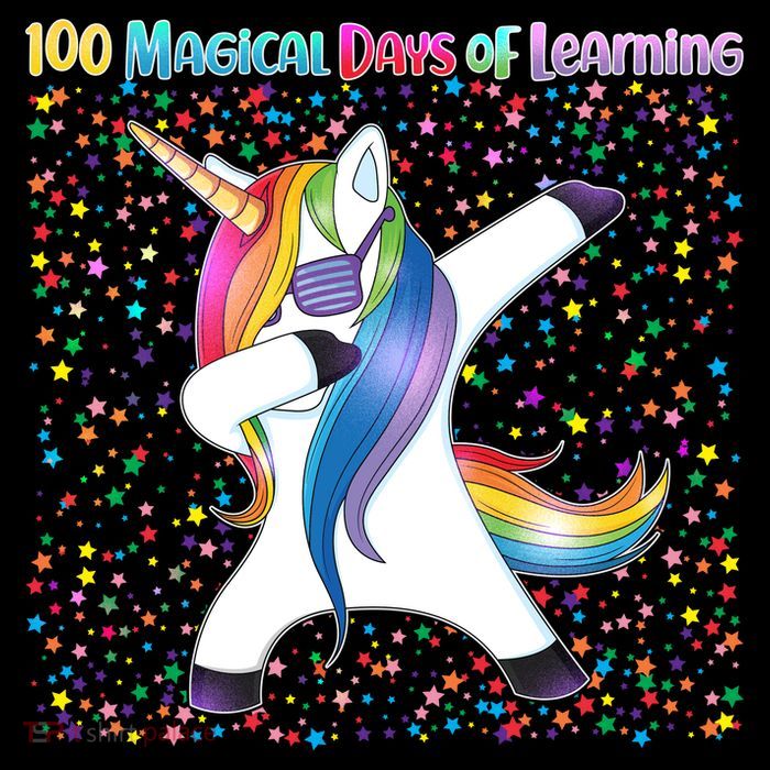 100 Magical Days of Learning Dabbing Unicorn Toddler T-Shirt