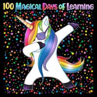 100 Magical Days of Learning Dabbing Unicorn Women's V-Neck T-Shirt