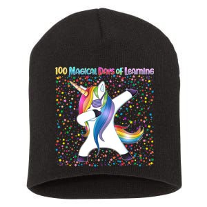 100 Magical Days of Learning Dabbing Unicorn Short Acrylic Beanie