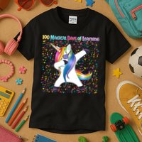 100 Magical Days of Learning Dabbing Unicorn Kids T-Shirt